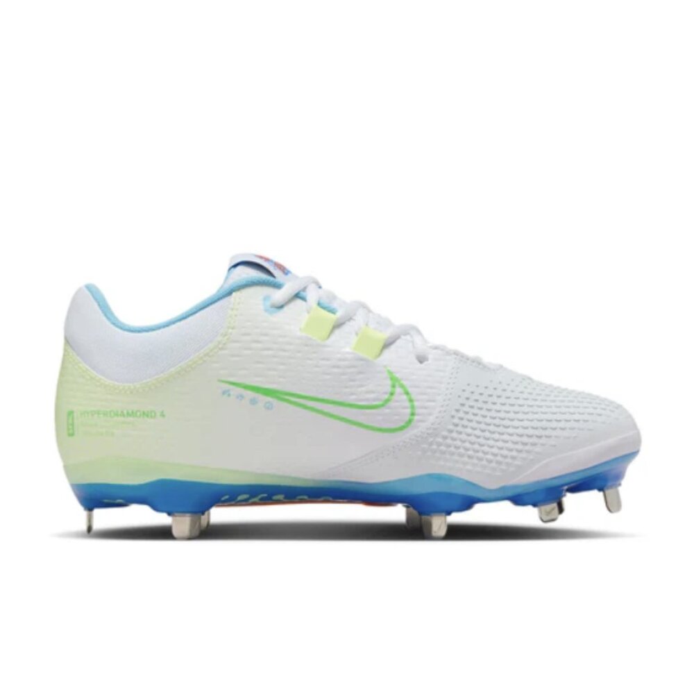 NIKE FQ7729-100 HYPERDIAMOND 4 SOCCER CLEATS SIZE 6 US